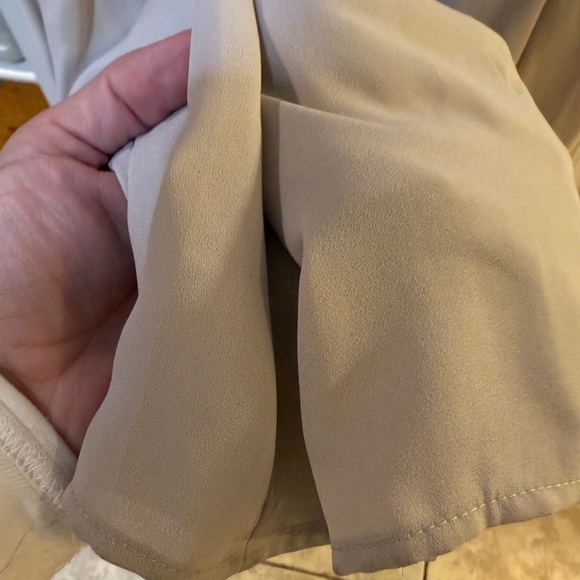 Show Me Your MuMu Emily Empire Flutter Sleeve Maxi Dress tan color - Picture 6 of 7